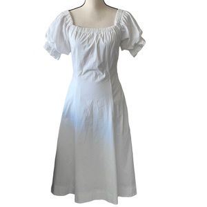 Cute Chelsea & Violet White Off The Shoulder Poplin Midi Dress XS NWT